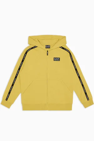 EA7 Logo Series Boy Sweatshirt mit Kapuze aus Baumwolle