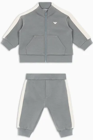 Emporio Armani Trainingsanzug mit Sweatshirt und Jogginghose aus doppellagigem Interlock-Jersey mit Logoband