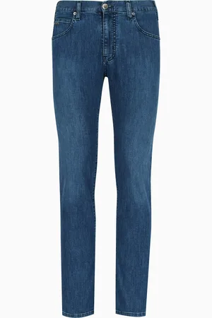 Emporio Armani J45 Regular-Fit-Jeans aus Denim 8 oz in Wash-Used-Optik