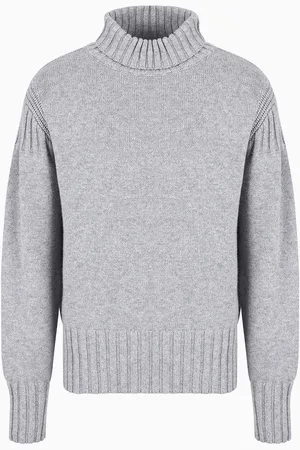 Emporio Armani Pullover mit Rollkragen aus einer Mischung aus Wolle und Kaschmir