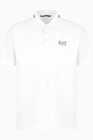 EA7 Tennis Club Poloshirt aus Pikee in Baumwollstretch