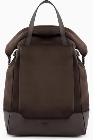Giorgio Armani Rucksack aus Wildleder und Leder