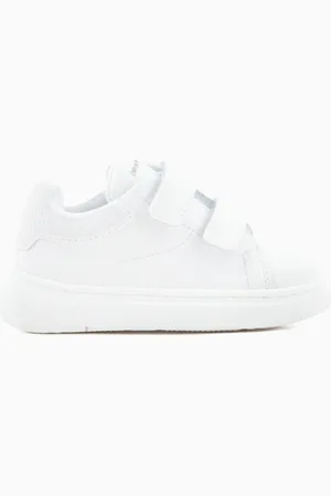 Emporio Armani Sneaker aus Leder mit Klettverschluss