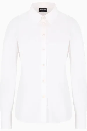 Giorgio Armani Bluse aus Stretch-Popeline