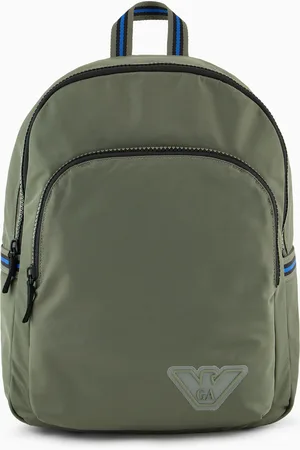 Emporio Armani Nylon-Rucksack mit gummiertem Logo