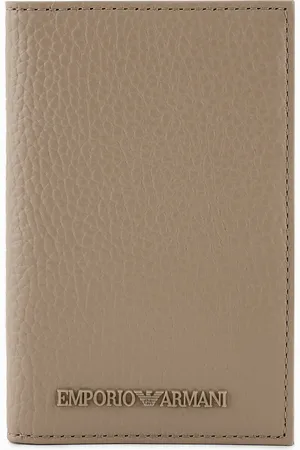 Emporio Armani Bifold-Kartenetui aus getrommeltem Leder