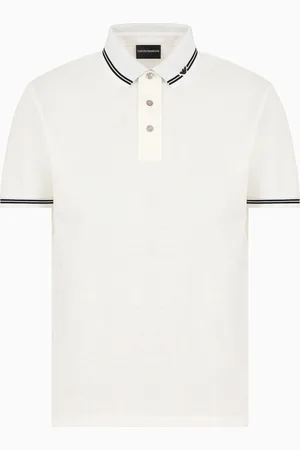 Emporio Armani Poloshirt in Pikee mit abgesetzter Kante am Kragen