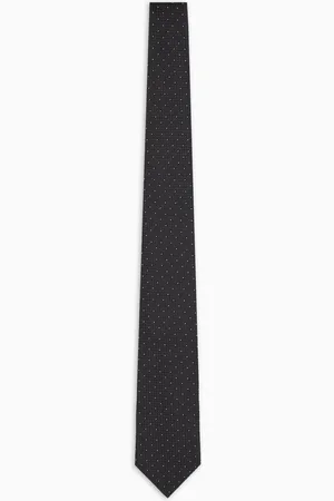 Emporio Armani Krawatte aus reiner Seide Mikro-Muster in Jacquard-Stoff-Verarbeitung