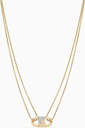 Emporio Armani Kette mit Plakette aus goldfarbenem Edelstahl