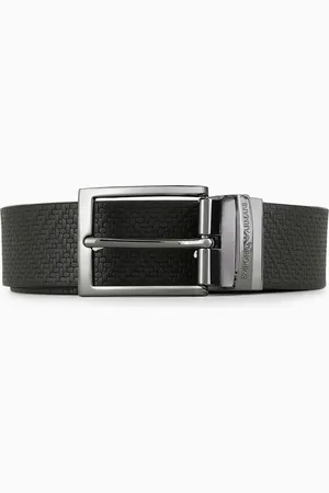 Emporio Armani Wendegürtel aus Leder mit Flecht-Print