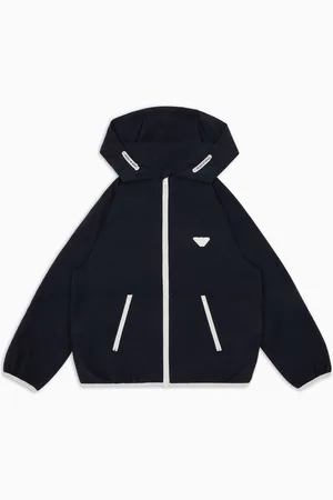 Emporio Armani Blouson aus Nylon mit Kapuze und Logo-Patch