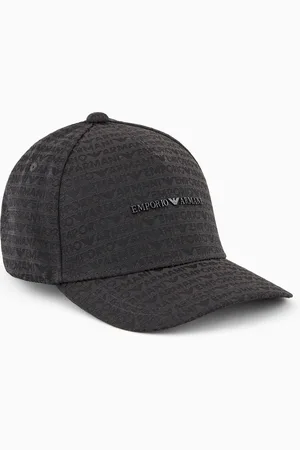 Emporio Armani Baseballcap aus Nylon mit durchgehendem Logo-Schriftzug-Jacquard