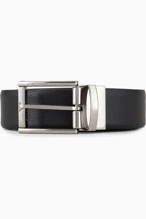 Emporio Armani Wendegürtel aus Leder mit einer strukturierten Seite