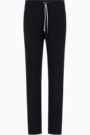 Emporio Armani Jogginghose aus doppellagigem Jersey mit Adler-Logo-Aufnäher