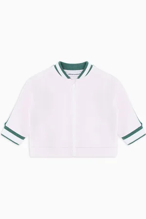 Emporio Armani ASV Sweatshirt mit Reißverschluss, aus doppellagigem Jersey mit Logoband