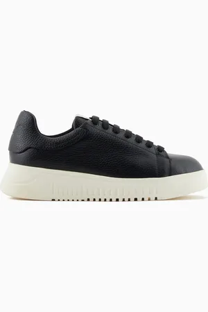 Emporio Armani Sneaker aus getrommeltem Leder