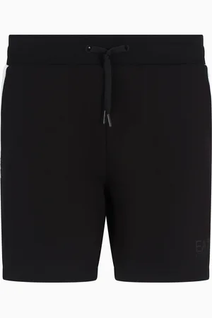 EA7 7 Lines Shorts aus Baumwoll-Jersey