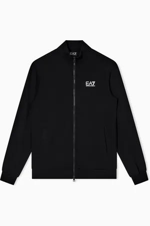 EA7 Core Identity Sweatshirt mit Rei??verschluss aus Baumwolle