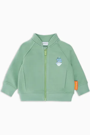 Emporio Armani ASV Sweatshirt mit Reißverschluss aus Bio-Jersey mit Manga Bear Crew Print