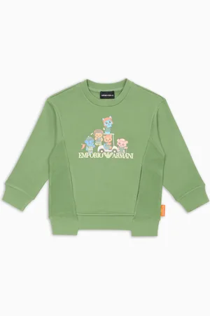 Emporio Armani ASV Sweatshirt aus Bio-Jersey mit Manga Bear Crew Print