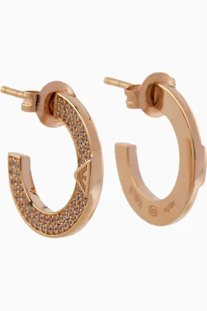 Emporio Armani Creolen aus roségoldfarbenem Sterlingsilber