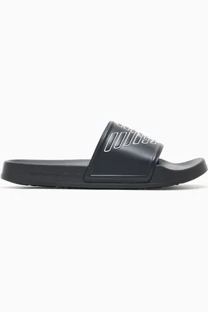 Emporio Armani Pantolette aus PVC mit Maxi-Adler in Relief-Optik