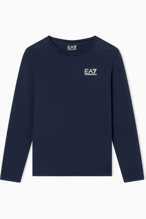 EA7 Core Identity Boy Langarmshirt aus Baumwoll-Jersey