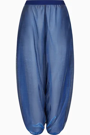 Emporio Armani Weite Hose aus schillerndem Jersey