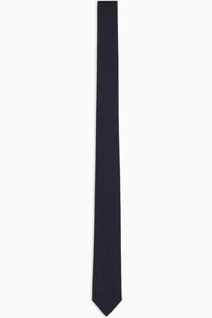 Emporio Armani Krawatte aus reiner Seide mit Jacquard-Monogramm