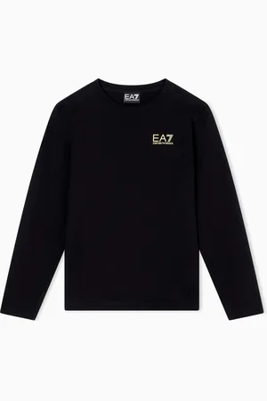 EA7 Core Identity Boy Langarmshirt aus Baumwoll-Jersey