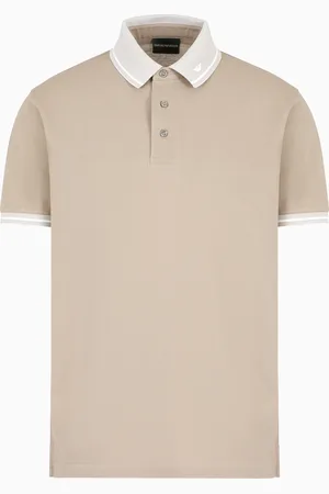 Emporio Armani Poloshirt in Pikee mit abgesetzter Kante am Kragen