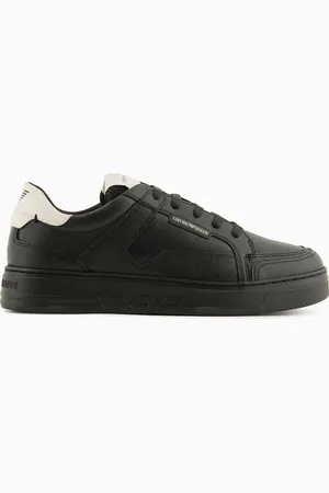 Emporio Armani Sneaker aus gehämmertem Leder