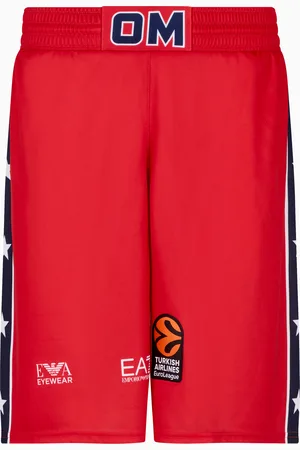 EA7 Olimpia Milano Shorts Nachbildung der Euroleague 24/25