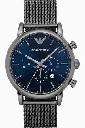 Emporio Armani Herren-Chronograph mit Rotguss-Edelstahlarmband