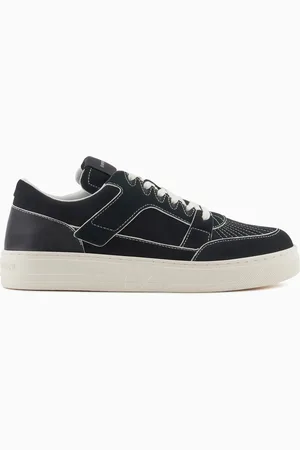 Emporio Armani Sneaker aus Nubuk und Rindsleder