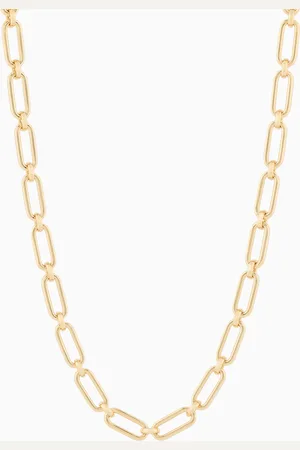 Emporio Armani Glieder-Kette aus goldfarbenem Messing mit Anhängern