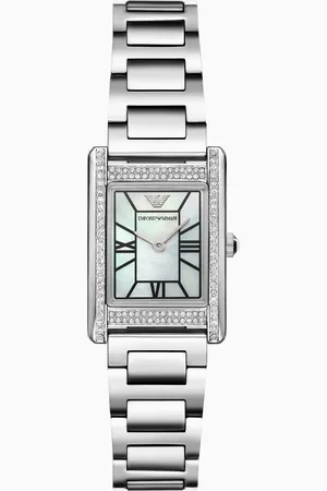 Emporio Armani Zweizeigeruhr mit Armband aus Edelstahl
