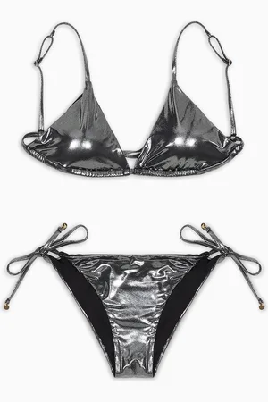 Emporio Armani ASV Gepolsterter Triangel-Bikini aus recyceltem Foliengewebe
