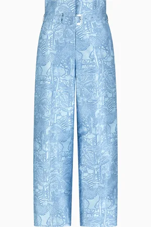 Emporio Armani Hose mit sehr hohem Bund, komplett aus Jacquard-Stoff gefertigt