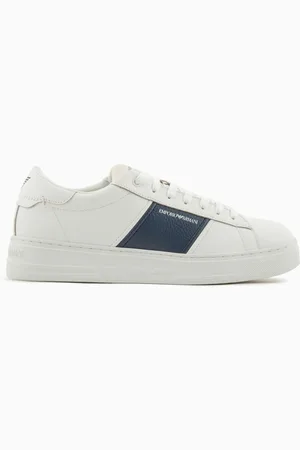 Emporio Armani Sneaker aus Leder mit Logo-Detail