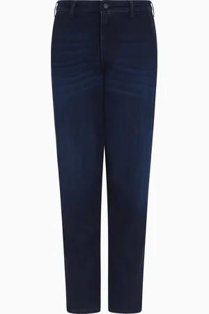 Emporio Armani J5A-Jeans mit mittelhohem Bund und Karottenpassform, gefertigt aus Stretch-Denim