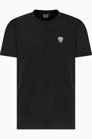 EA7 Premium Shield T-Shirt mit Rundhalsausschnitt aus elastischer Viskose-Mischung