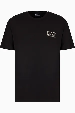 EA7 Gold Label T-Shirt mit Rundhalsausschnitt aus Viskose-Jersey