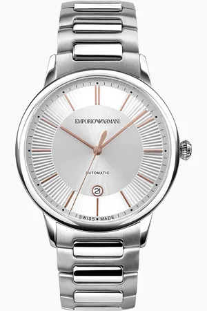 Emporio Armani Swiss-Made-Automatikuhr aus Edelstahl