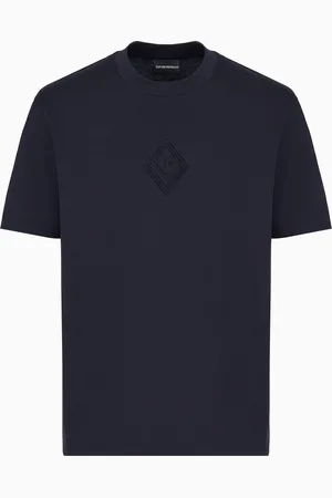 Emporio Armani ASV T-Shirt aus Jersey mit geprägtem Adler-Logo