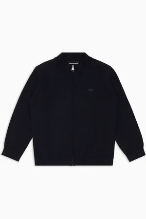 Emporio Armani Cardigan mit durchgehendem Reißverschluss in Rispenstichverarbeitung