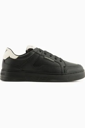 Emporio Armani Sneaker aus gehämmertem Leder