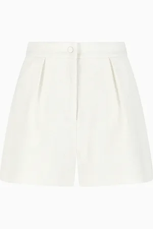 Emporio Armani Shorts aus Wollmischgewebe mit Mikro-Bouclé-Effekt