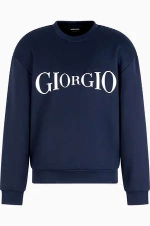 Giorgio Armani Jersey-Sweatshirt mit Rundhalsausschnitt aus Mikromodal