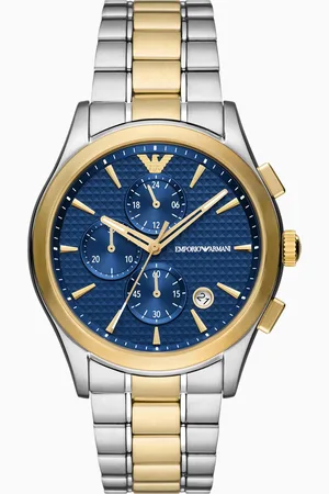 Emporio Armani Chronograph aus zweifarbigem Edelstahl